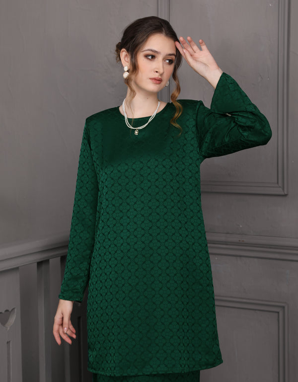 BAJU KURUNG PAHANG MODEN AORI (EMERALD GREEN)